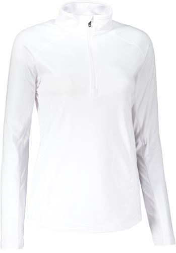 GTS 2126 - Dámské triko s dl.ruk. 1/2 zip - white