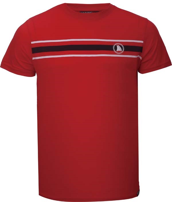 MARINE - Pánské triko s krátkým rukávem, Červená