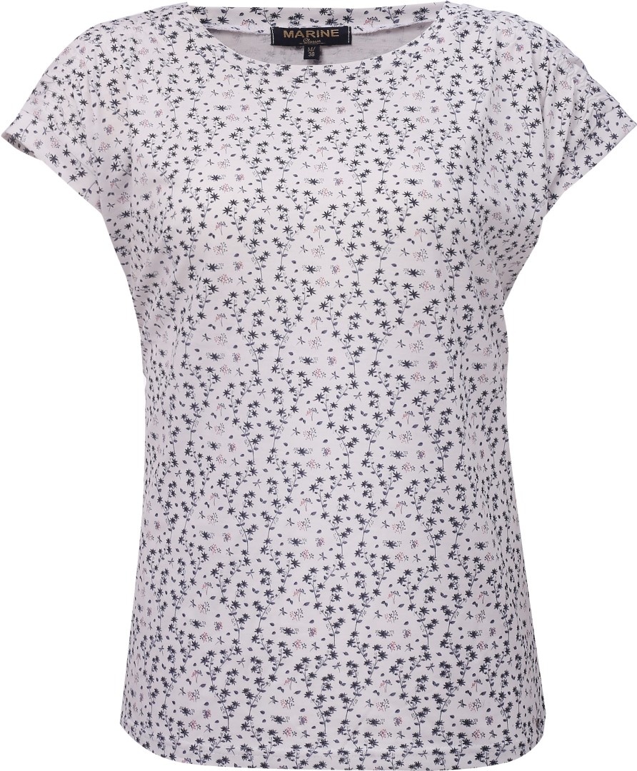 MARINE - dámské tričko s krátkým rukávem, White comb