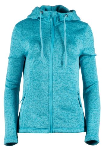 GTS 4075 - Ladies knitted fleece jacket mèlange - aqua