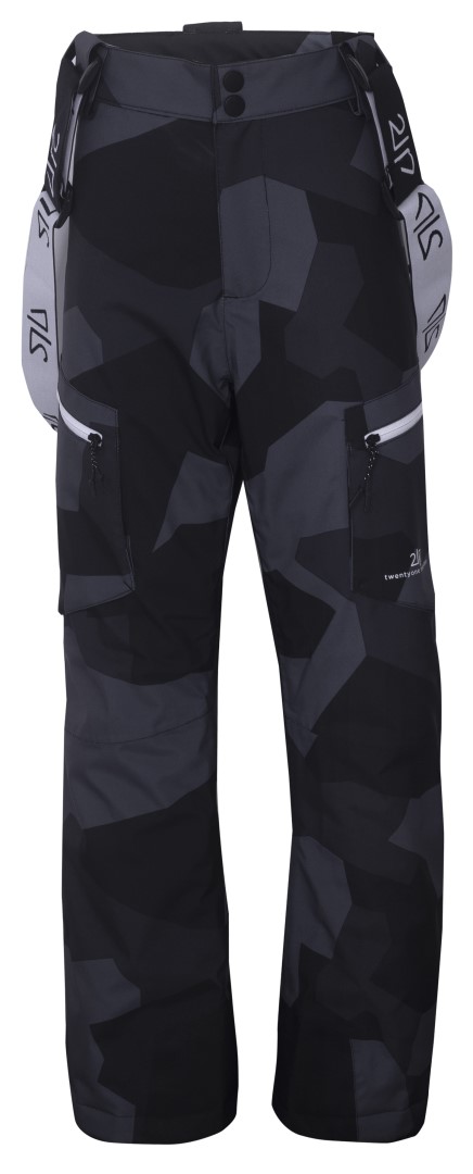 ISFALL 22 - ECO 2L dětské lyžařské kalhoty, černá - maskáčový vzor