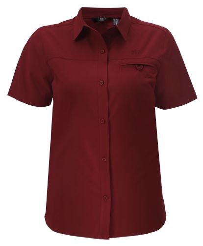IGELFORS - Dámska outdoorová košeľa s krátkym rukávom - Wine red