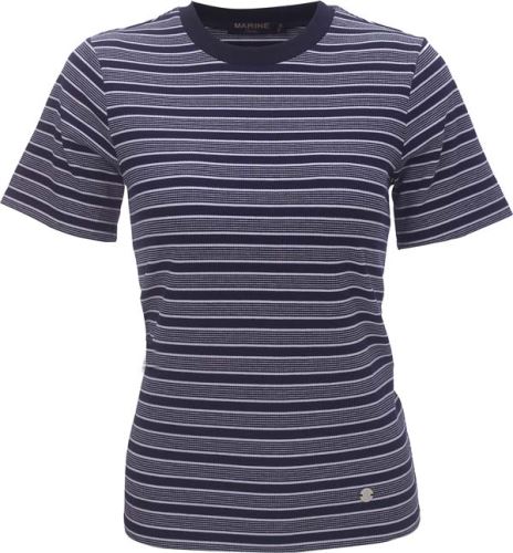 MARINE - womens top with short sleeves - Navy comb