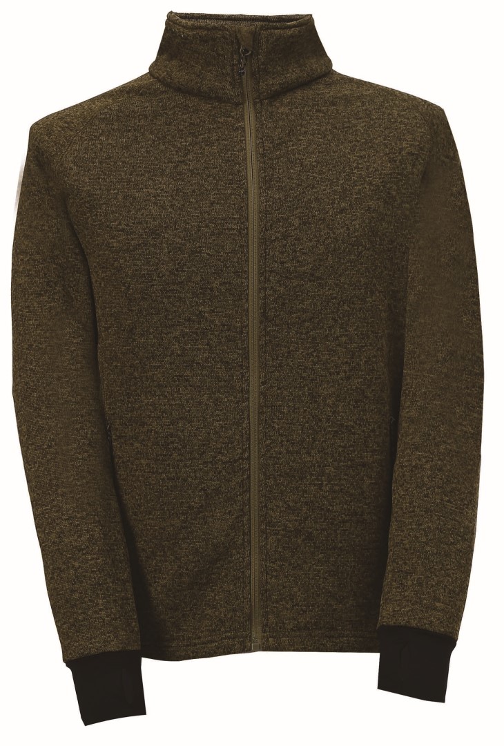 2117 - OBY - pánský flatfleecový svetr/ mikina, khaki zelená