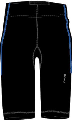 OXIDE - mens elastic pants 3/4 - black/blue