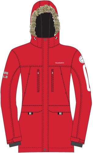 TN - Junior winter parka with removable hood - red