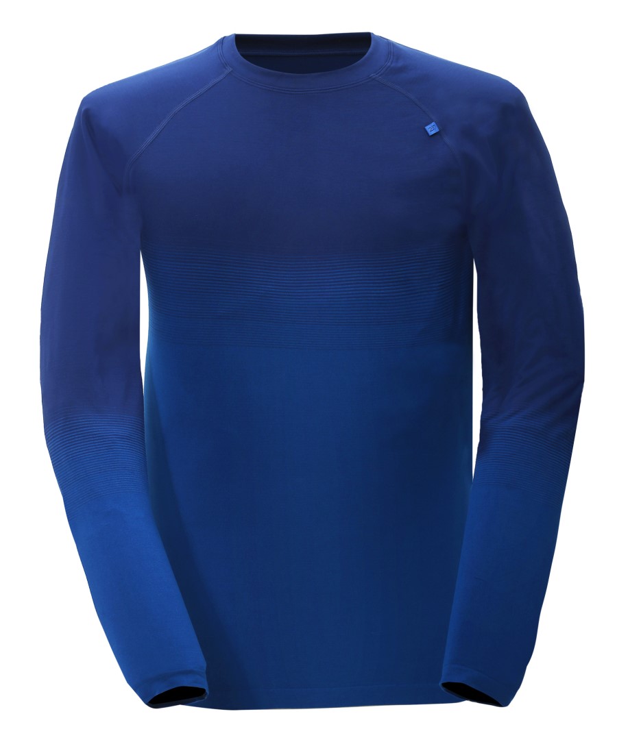FLISBY - Pánské bezešvé termo triko s dlouhým rukávem, modrá