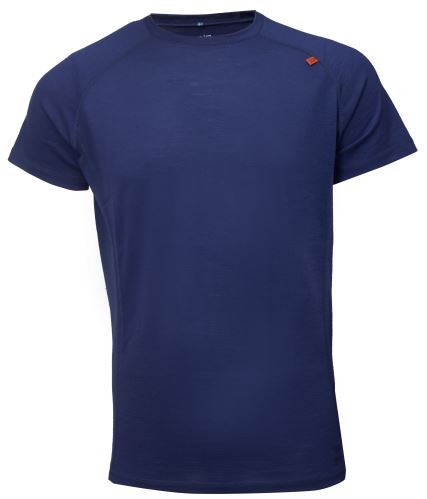 ULLÅNGER- ECO Pánské triko s krátkým rukávem z merino vlny, tm.modrá