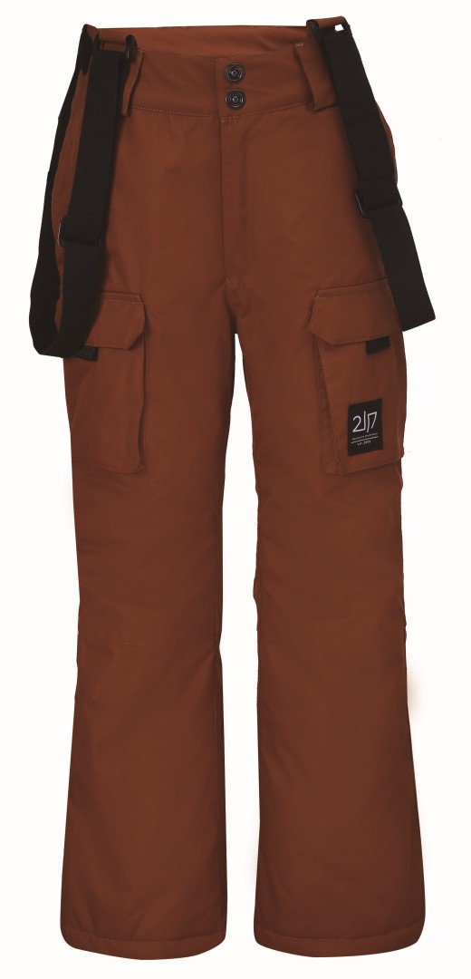 LILLHEM - ECO dětské 2L lyžařské kalhoty, hnědá - skořicová