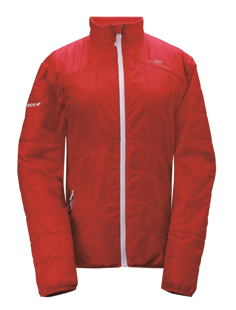 DJURAS - ECO dámská oboustranná lehká zateplená bunda (Primaloft) - červená