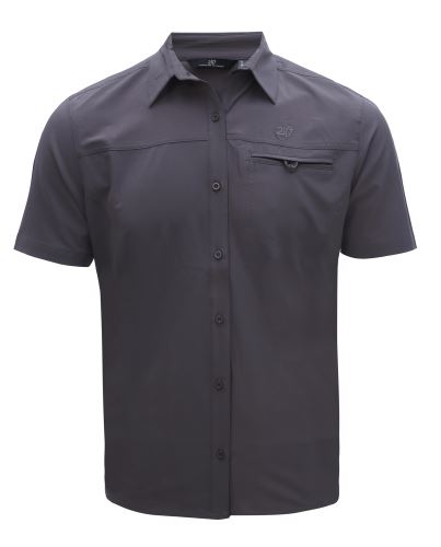 IGELFORS - Pánska outdoorová košeľa s krátkym rukávom - Dk grey