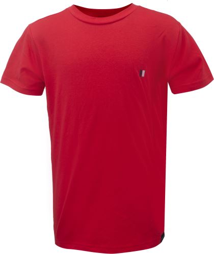 MARINE - Pánské jednobarevné triko s krátkým rukávem, Červená