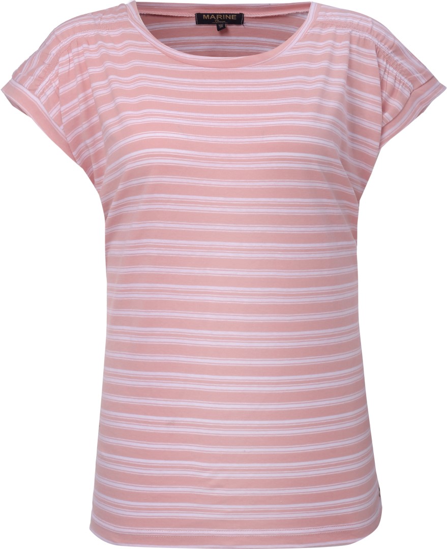 MARINE - dámské tričko s krátkým rukávem - Pink comb