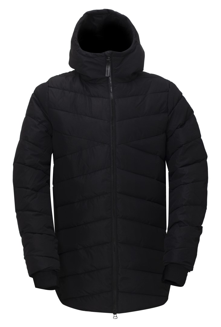 ANNEBERG - ECO Pánský zateplený kabát, černá