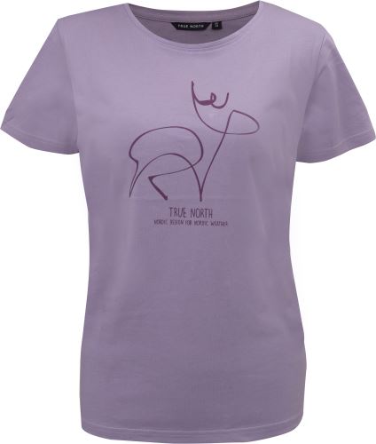TN - Dámské bavlněné triko s motivem jelena evropského, Lilac
