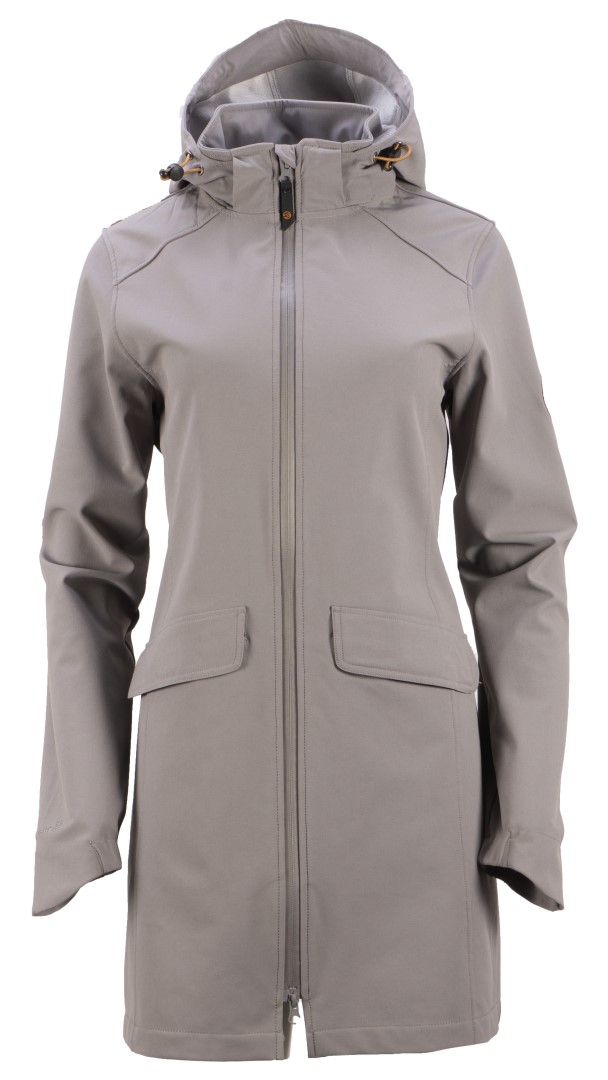 GTS - Dámská 3L softshellový kabát s kapucí, světle šedá