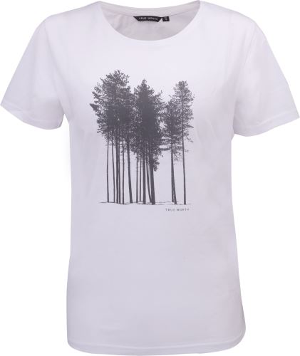 TN - Dámské bavlněné triko s lesním motivem, Bílá
