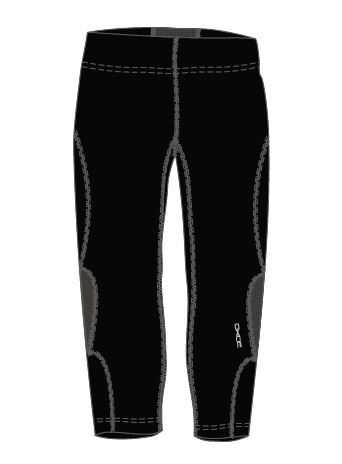 OXIDE - womens elastic pants 3/4 - black/silver