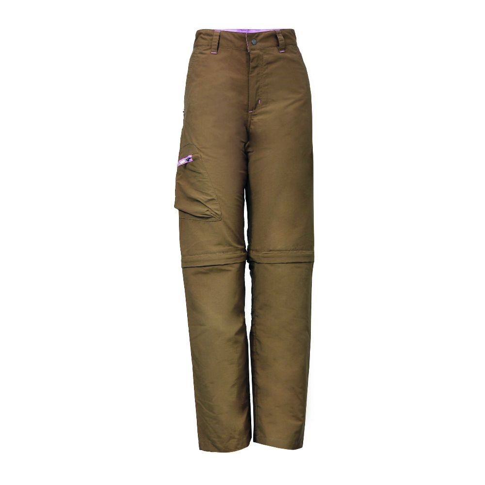 KLOTEN - Dámske nohavice s odnímateľným zipsom - Hnedá