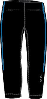OXIDE - womens elastic pants 3/4 - black/blue