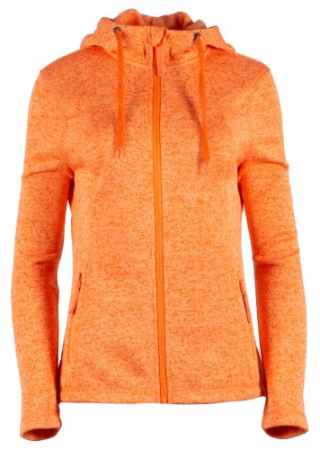 GTS 4075 - Ladies knitted fleece jacket mèlange - Coral