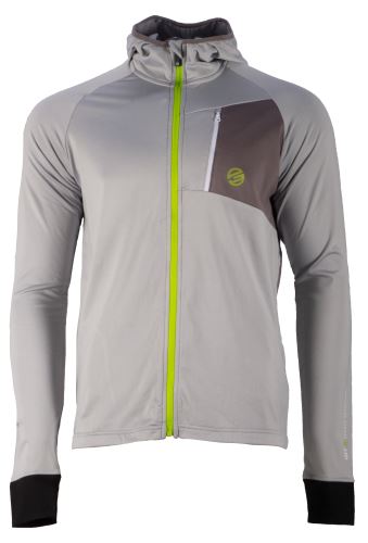 GTS 3003 M S20 - Mens bicolour hoodie jacket - lt grey